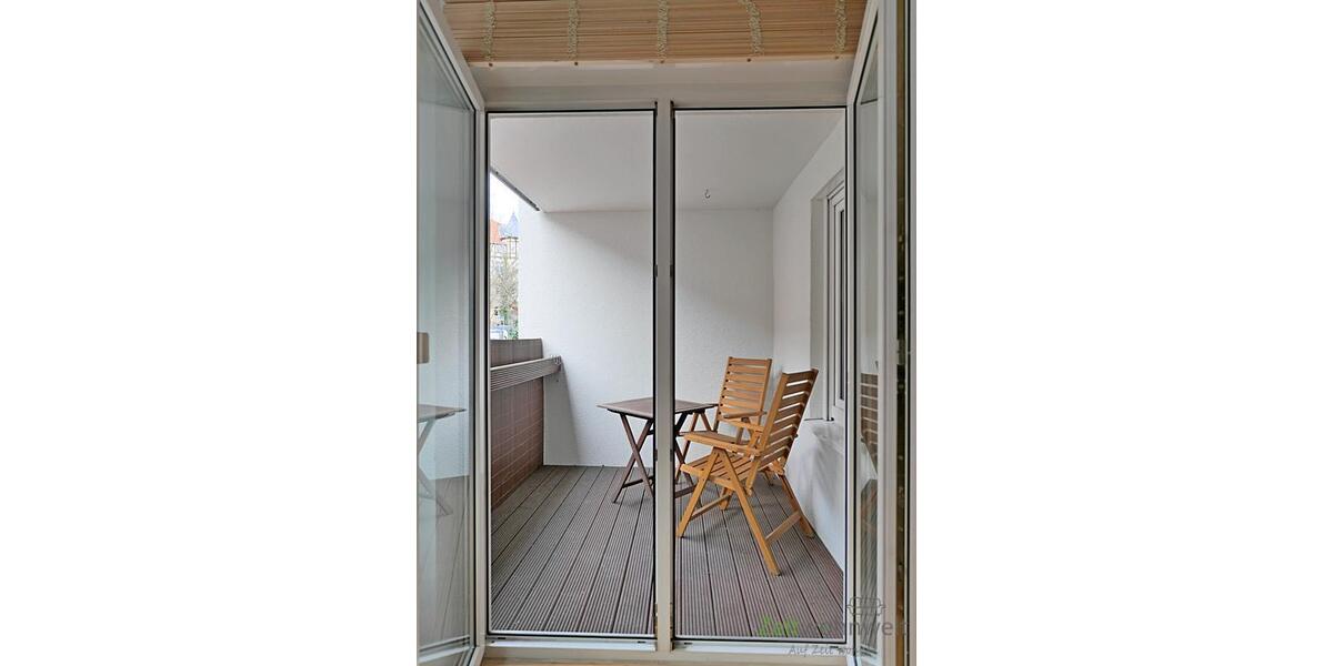 geschützter Balkon